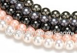CSB43 16 inches 10mm round shell pearl beads Wholesale