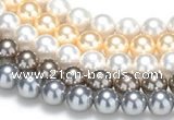 CSB48 16 inches 10mm round shell pearl beads Wholesale