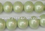 CSB809 15.5 inches 13*15mm oval shell pearl beads wholesale