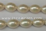CSB845 15.5 inches 10*14mm rice shell pearl beads wholesale