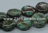 CSD02 15.5 inches 16mm flat round dyed stripe jasper gemstone beads