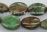 CSD06 15.5 inches 15*20mm oval dyed stripe jasper gemstone beads
