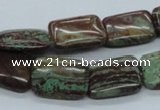 CSD18 15.5 inches 13*18mm rectangle dyed stripe jasper gemstone beads