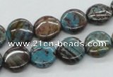 CSD25 15.5 inches 12mm flat round dyed stripe jasper gemstone beads