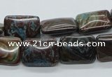 CSD30 15.5 inches 13*18mm rectangle dyed stripe jasper gemstone beads