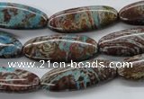 CSD47 15.5 inches 10*28mm oval dyed stripe jasper gemstone beads