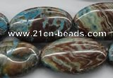 CSD48 15.5 inches 18*30mm oval dyed stripe jasper gemstone beads
