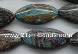 CSD51 15.5 inches 15*30mm marquise dyed stripe jasper gemstone beads