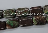 CSD66 15.5 inches 10*14mm rectangle dyed stripe jasper beads