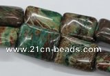 CSD67 15.5 inches 15*20mm rectangle dyed stripe jasper beads
