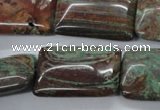 CSD68 15.5 inches 20*30mm rectangle dyed stripe jasper beads