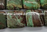 CSD71 15.5 inches 20*20mm square dyed stripe jasper gemstone beads