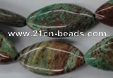 CSD83 15.5 inches 15*30mm marquise dyed stripe jasper gemstone beads