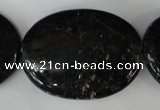 CSI100 15.5 inches 30*40mm oval silver scale stone beads wholesale