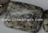 CSI50 15.5 inches 30*40mm rectangle silver scale stone beads wholesale