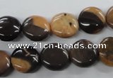 CSN01 15.5 inches 12mm flat round new snake skin jasper beads