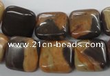 CSN03 15.5 inches 15*15mm square new snake skin jasper beads