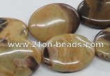 CSN08 15.5 inches 18*25mm oval new snake skin jasper beads