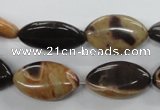 CSN09 15.5 inches 12*20mm marquise new snake skin jasper beads