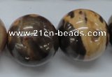 CSN19 15.5 inches 25mm round new snake skin jasper beads