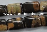 CSN27 15.5 inches 13*18mm rectangle new snake skin jasper beads