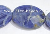 CSO25 15.5 inches A grade 8*12mm faceted oval sodalite beads