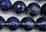 CSO417 15.5 inches 18mm faceted round dyed sodalite gemstone beads