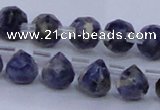 CSO450 Top drilled 7*7mm faceted teardrop sodalite gemstone beads