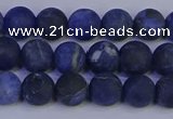 CSO542 15.5 inches 8mm round matte sodalite beads wholesale