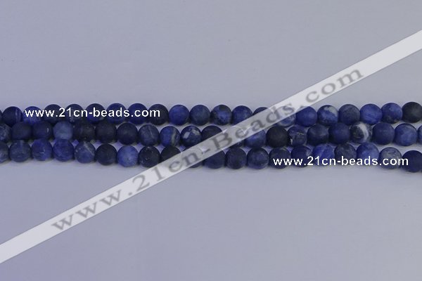 CSO542 15.5 inches 8mm round matte sodalite beads wholesale