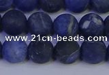 CSO544 15.5 inches 12mm round matte sodalite beads wholesale