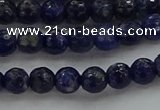 CSO642 15.5 inches 6mm faceted round sodalite gemstone beads