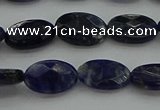 CSO715 15.5 inches 8*12mm faceted oval sodalite gemstone beads