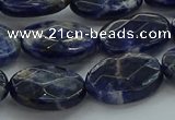 CSO718 15.5 inches 13*18mm faceted oval sodalite gemstone beads