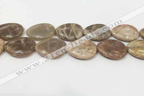 CSS413 15.5 inches 30*40mm flat teardrop sunstone beads wholesale