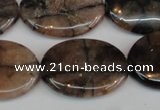 CST27 15.5 inches 22*30mm oval staurolite gemstone beads wholesale