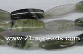 CSW112 15.5 inches 7*20mm rice seaweed quartz beads wholesale