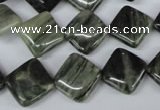 CSW132 15.5 inches 12*12mm diamond seaweed quartz beads wholesale