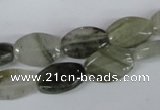 CSW172 15.5 inches 10*15mm flat drum seaweed quartz beads wholesale
