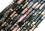 CTB1064 15 inches 4*13mm tube rhodonite gemstone beads wholesale