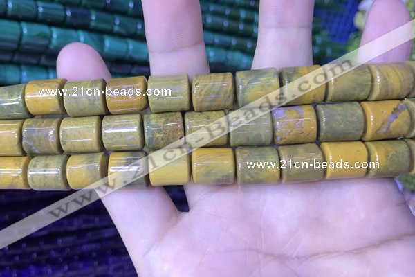CTB258 15.5 inches 10*12mm tube natural ocean jasper beads