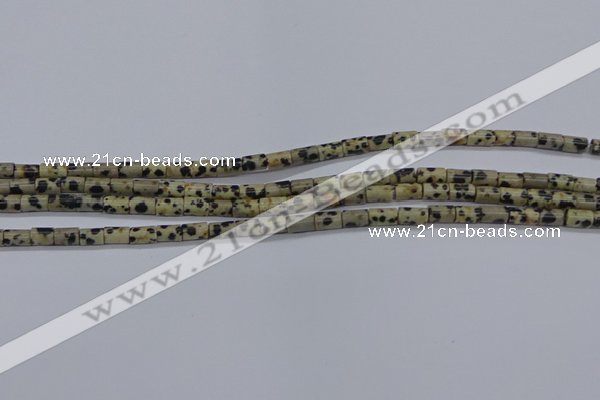 CTB305 15.5 inches 4*6mm tube dalmatian jasper beads wholesale