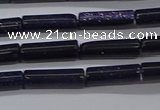 CTB329 15.5 inches 4*13mm tube blue goldstone beads wholesale