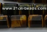 CTB541 15.5 inches 10*13mm triangle yellow tiger eye beads wholesale