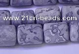 CTB570 15.5 inches 10*13mm triangle matte grey picture jasper beads