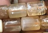 CTB606 15.5 inches 10*12mm - 10*13mm tube yellow opal gemstone beads