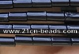 CTB819 15.5 inches 2*4mm tube black agate beads wholesale
