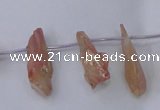 CTD1110 Top drilled 8*25mm - 10*30mm nuggets plated quartz beads