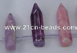 CTD1145 Top drilled 8*20mm - 10*30mm sticks plated quartz beads