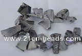 CTD1166 Top drilled 15*25mm - 30*40mm freeform plated agate beads